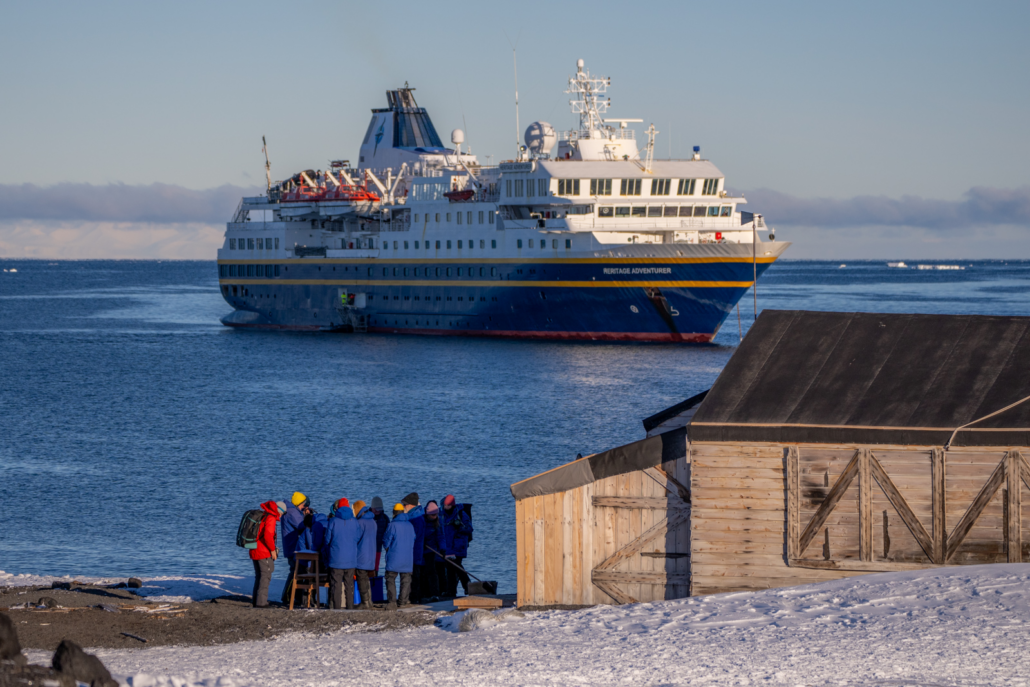06 Heritage Adventurer at Cape Evans © Heritage Expeditions